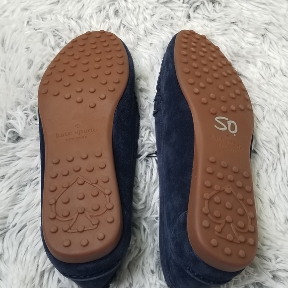 NWOB Kate Spade blue suede loafers size 8.5 - Picture 8 of 8